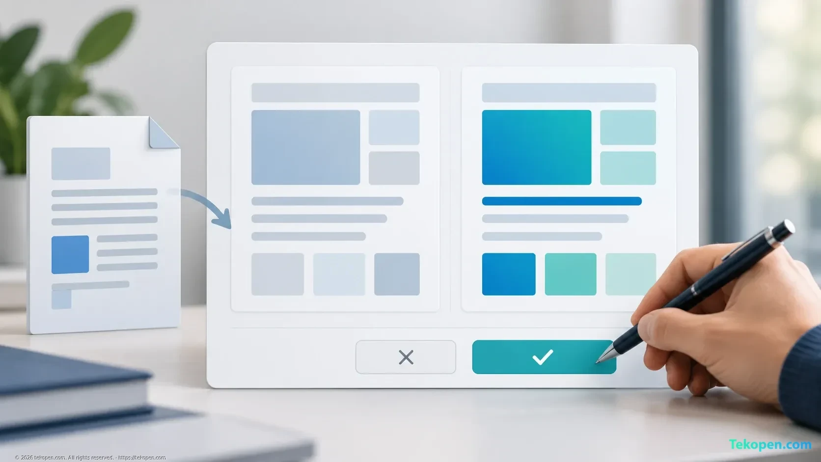 Comparing before-and-after data before approving a change