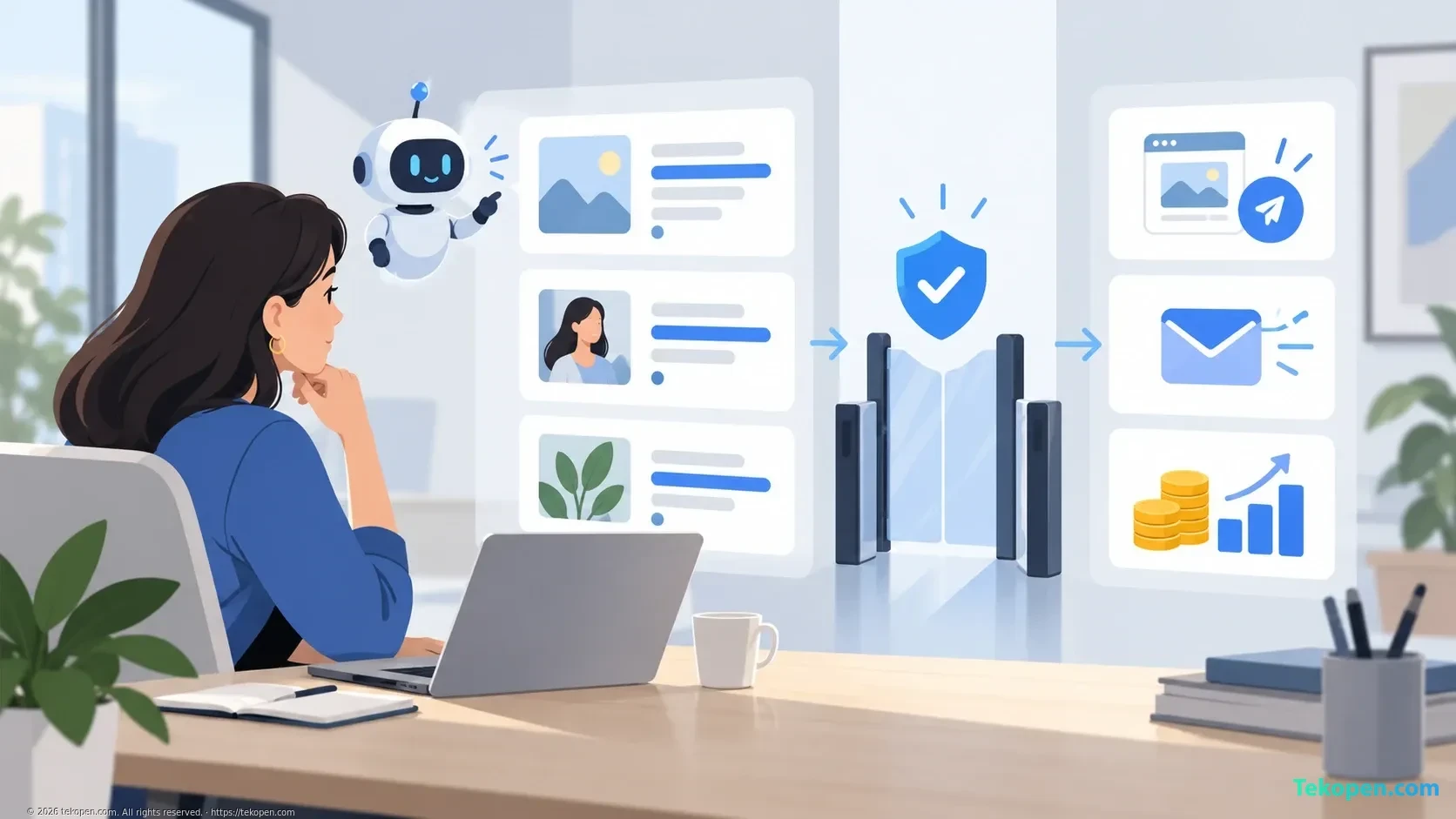 The person responsible reviews AI recommendations before taking marketing action.