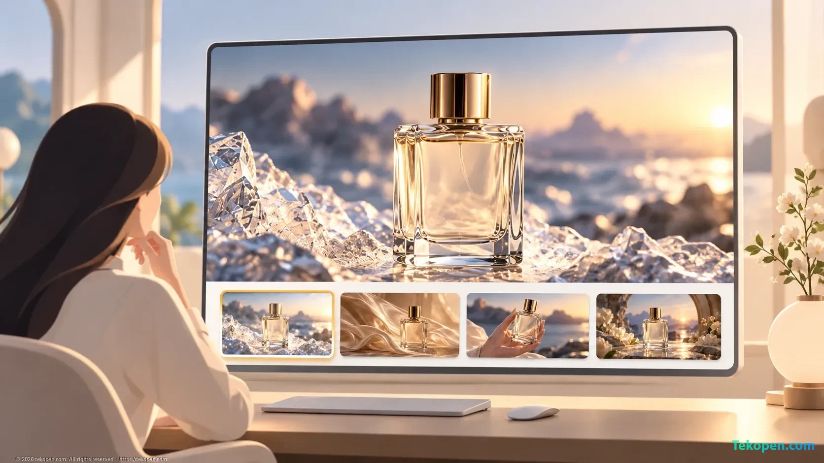 Illustration of reviewing and selecting individual video scenes before post-production