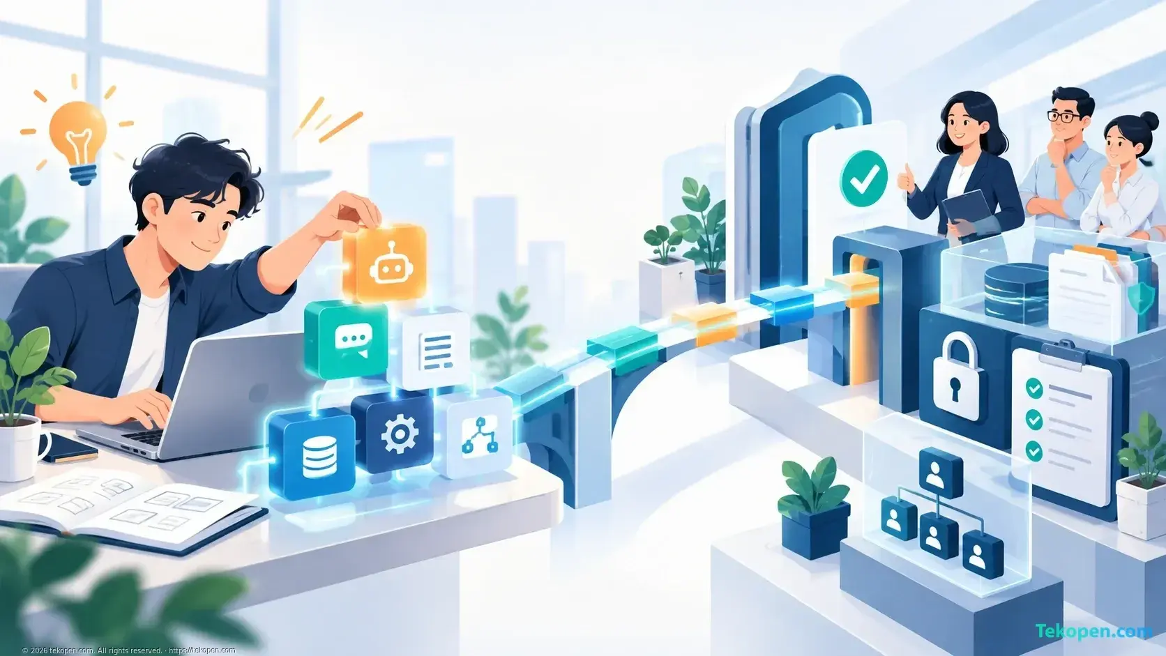 Cầu nối từ công cụ tự xây tới hệ thống vận hành có kiểm soát
