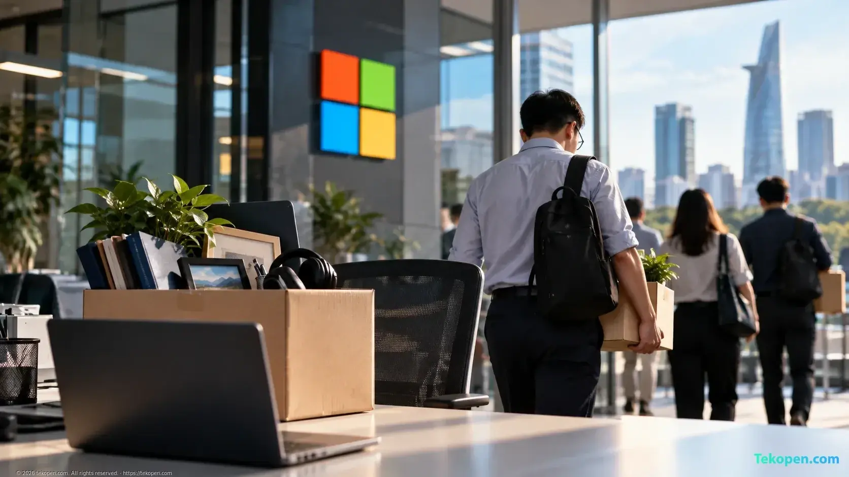 Minh họa việc điều chỉnh một số vị trí nhân sự Microsoft tại Việt Nam