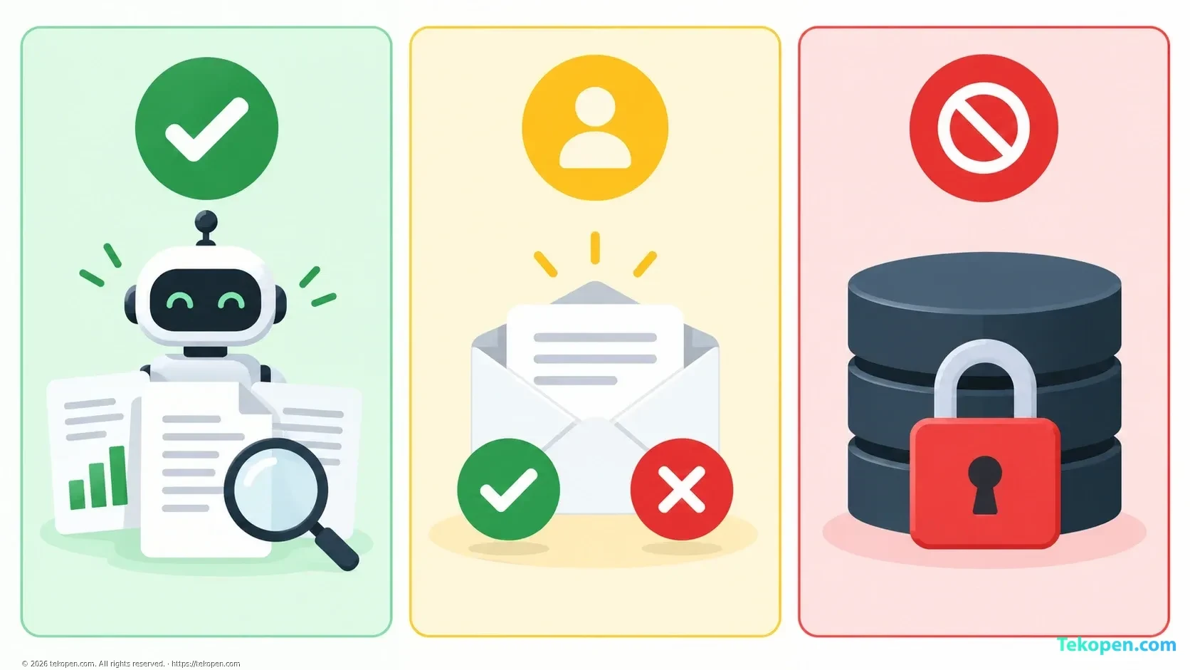 Three categories of actions: allowed autonomously, requiring approval, and blocked